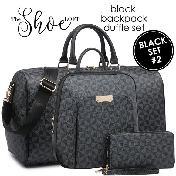 Duffle Bag Tote or Backpack Travel Set with Wallet - Picture 4 of 14